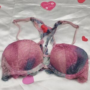 VS Pink Date Racerback Front Closure Shimmer